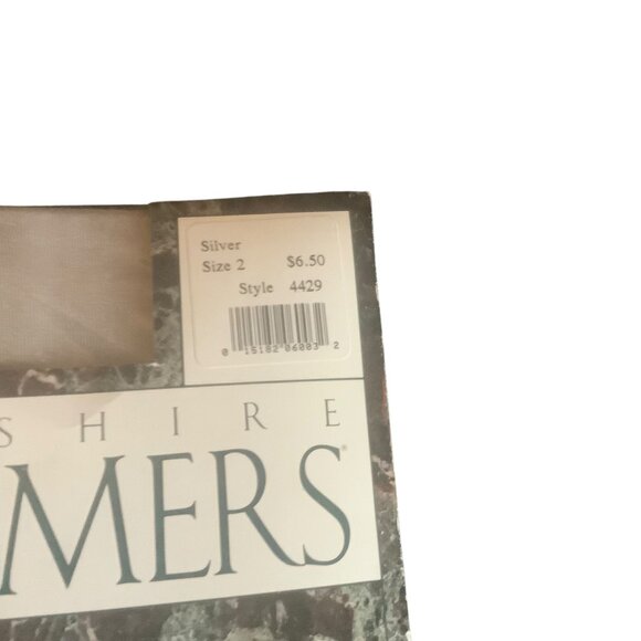 Vtg Berkshire Shimmers Ultra Sheer Leg Full Control Top Pantyhose Silver Size 2 - Picture 3 of 5